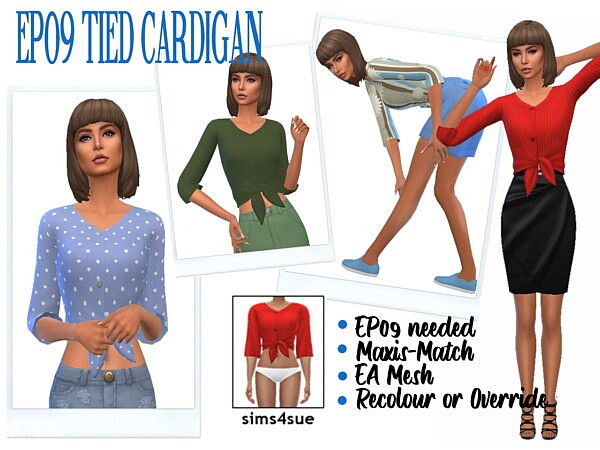 Tied Cardigan from Sims 4 Sue