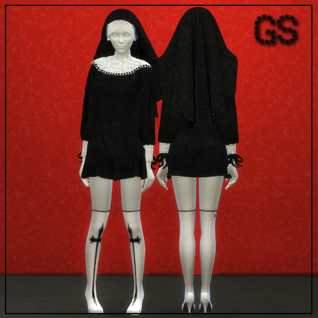 The Nun Halloween Pack From Guemara • Sims 4 Downloads