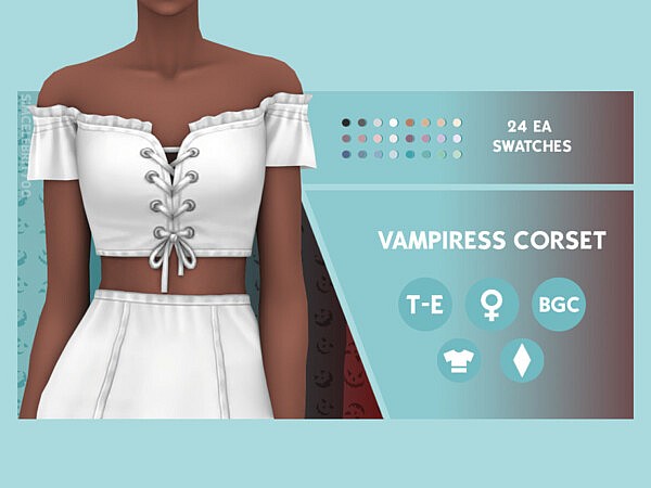 Vampiress Corset by simcelebrity00 from TSR