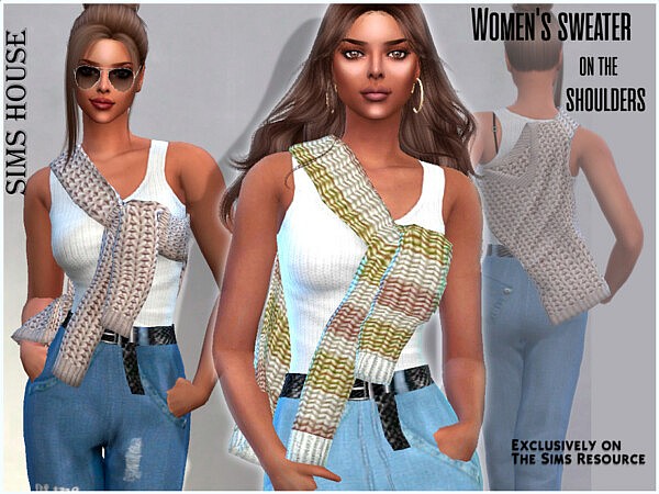 Womens sweater on the shoulders by Sims House from TSR