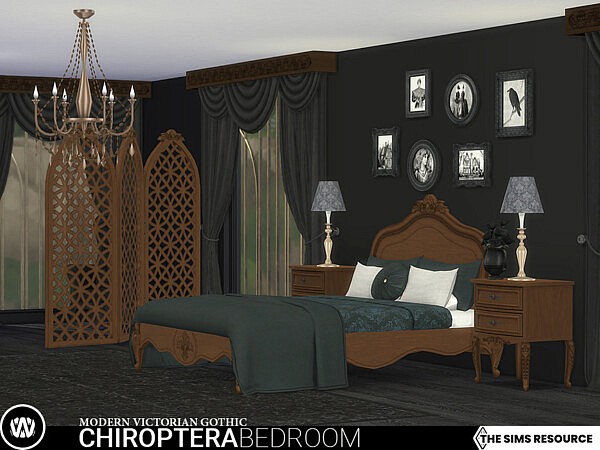 Modern Victorian Gothic   Chiroptera Bedroom by wondymoon from TSR