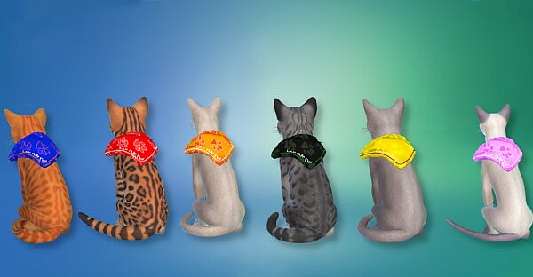 Service Cat Harness and Bandanas by Sturmfalke from Mod The Sims