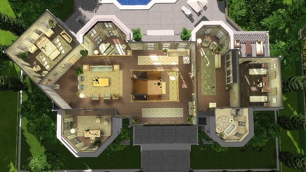 Hamptons Mansion by plumbobkingdom from Mod The Sims