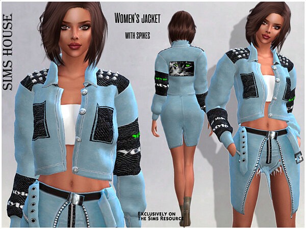 Womens jacket with spikes by Sims House from TSR