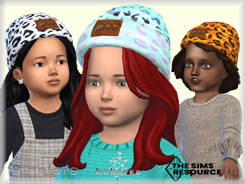 Hat With Print by bukovka from TSR • Sims 4 Downloads