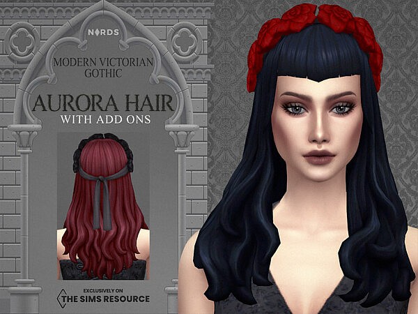 Modern Victorian Gothic   Aurora Hair by Nords from TSR