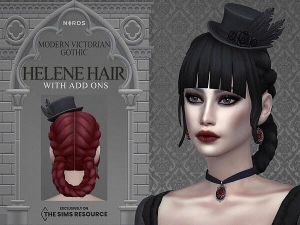 Modern Victorian Gothic   Helene Hair by Nords from TSR
