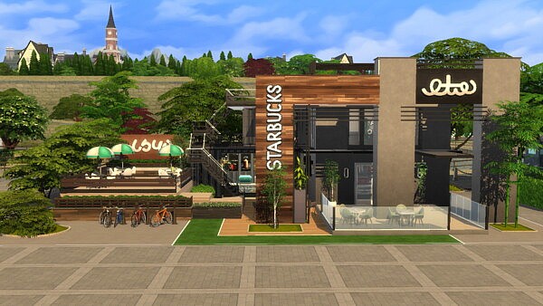 Starbucks Coffee Shop by plumbobkingdom from Mod The Sims