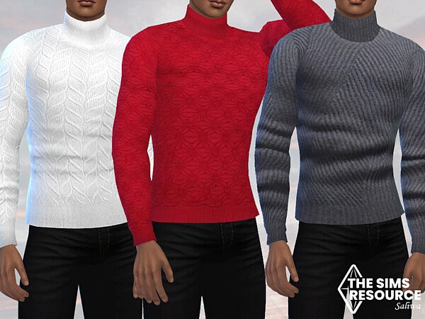 Men TurtleNeck Sweater by Saliwa from TSR
