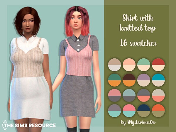 Shirt with knitted top by MysteriousOo from TSR