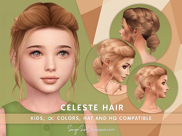 Celeste Hair KIDS by SonyaSimsCC from TSR