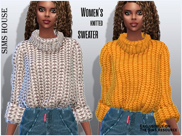 Womens knitted sweater by Sims House from TSR