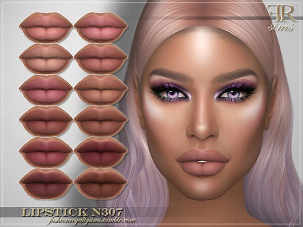 Lipstick N307 by FashionRoyaltySims from TSR