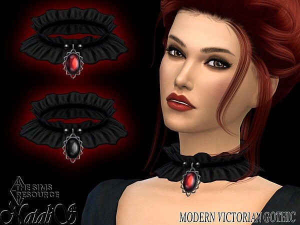 Modern Victorian Gothic frill choker by NataliS from TSR