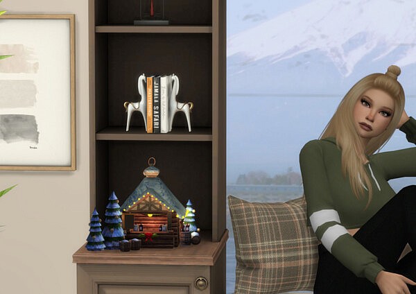 Scandi Window Seat and Christmas House Light from Leo 4 Sims