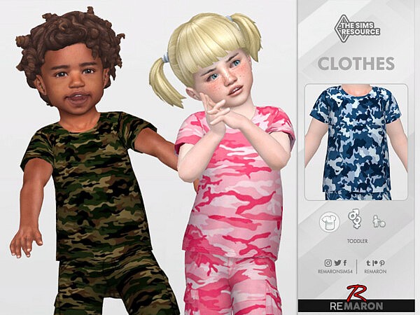 Camouflage Shirt for Toddler 01 by remaron from TSR