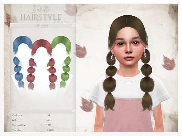 Isabella (Child Hairstyle) by JavaSims from TSR