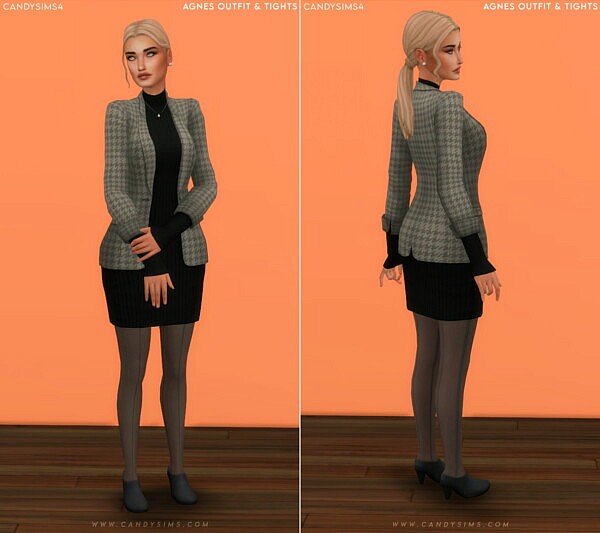 Agnes Outfit and Tights from Candy Sims 4