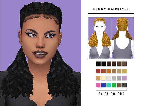 Ebony Hairstyle by OranosTR from TSR