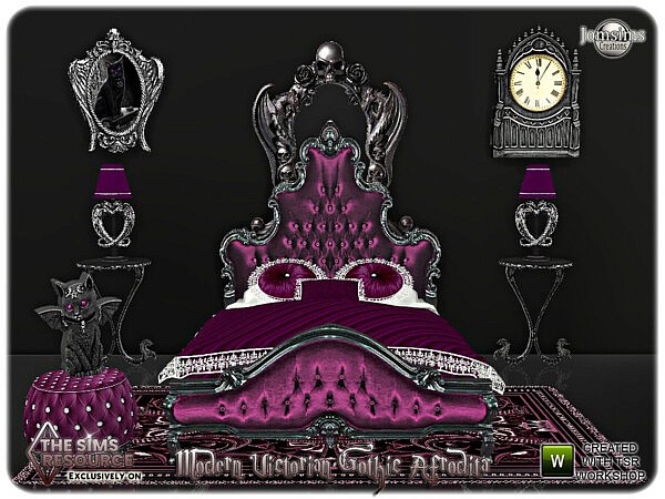 Modern victorian gothic Afrodita bedroom by jomsims from TSR