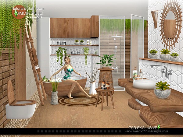 Naturalis Bathroom Decor by SIMcredible! from TSR