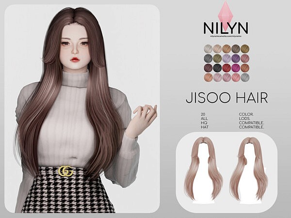 JISOO HAIR by Nilyn from TSR