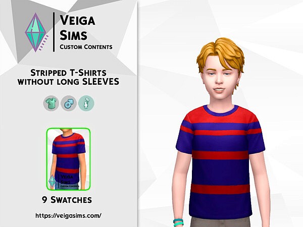 Striped T Shirts without Long Sleeves by David Mtv from TSR