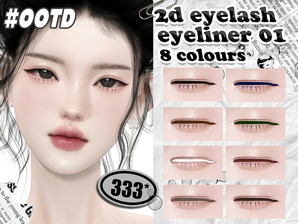 2d eyelash eyeliner 01 by asan333 from TSR