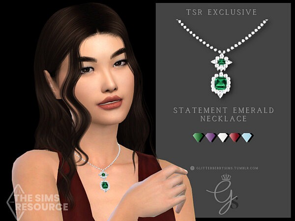 Statement Emerald Necklace by Glitterberryfly from TSR