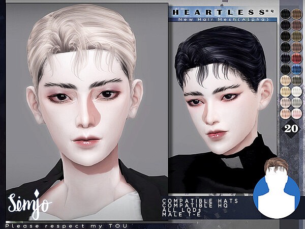 Male Hairstyle Heartless by KIMSimjo from TSR