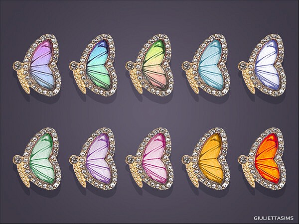 Ombre Wings Butterfly Earrings For Toddlers by feyona from TSR