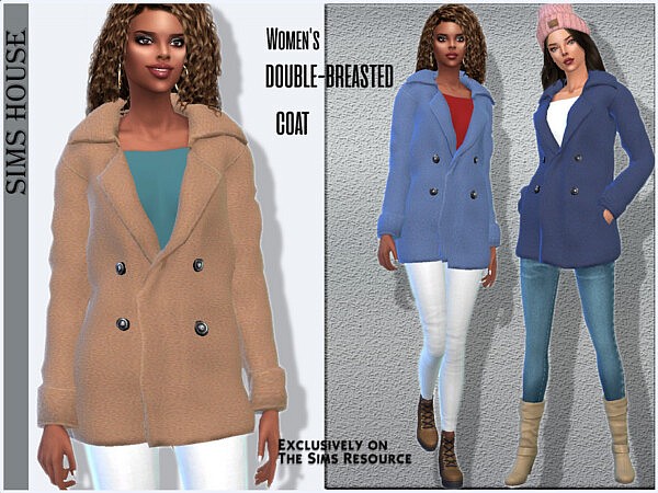 Womens double breasted coat by Sims House from TSR