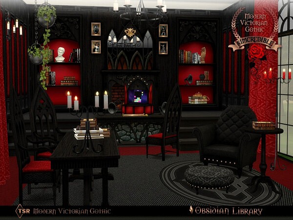 Modern Victorian Gothic   Obsidian Library by SIMcredible! from TSR
