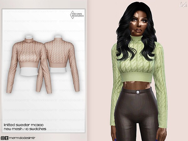Knitted Sweater MC300 by mermaladesimtr from TSR