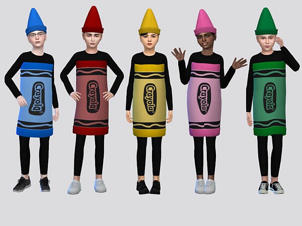 Crayons Costume Kids by McLayneSims from TSR