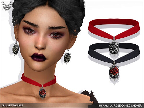 Victorian Gothic Rose Cameo Choker by feyona from TSR