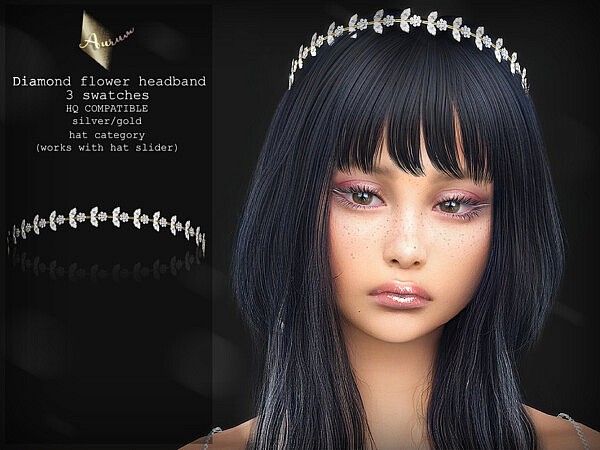Diamond flowers headband by AurumMusik from TSR
