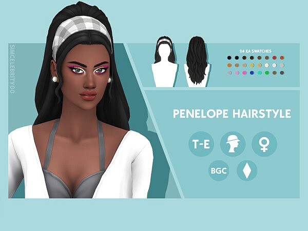 Penelope Hairstyle by simcelebrity00 from TSR