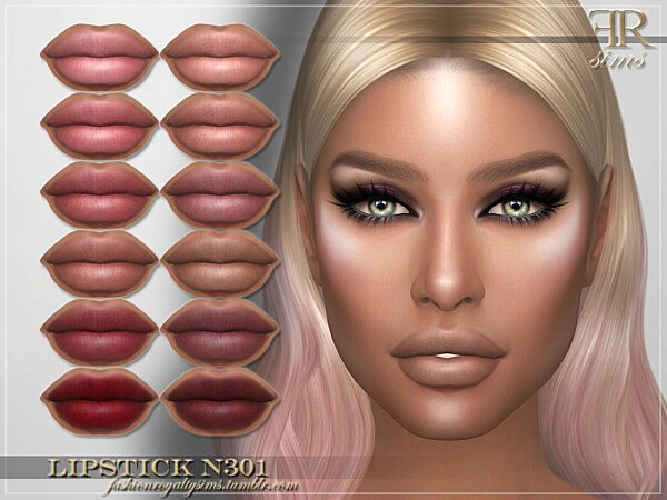 Lipstick N301 by FashionRoyaltySims from TSR
