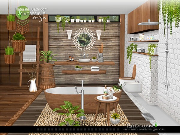 Naturalis Bathroom Decor by SIMcredible! from TSR