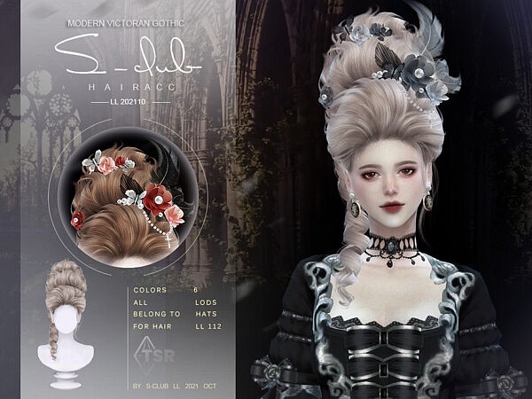 Modern Victorian Hair flower accessories(Orlando) by S Club from TSR