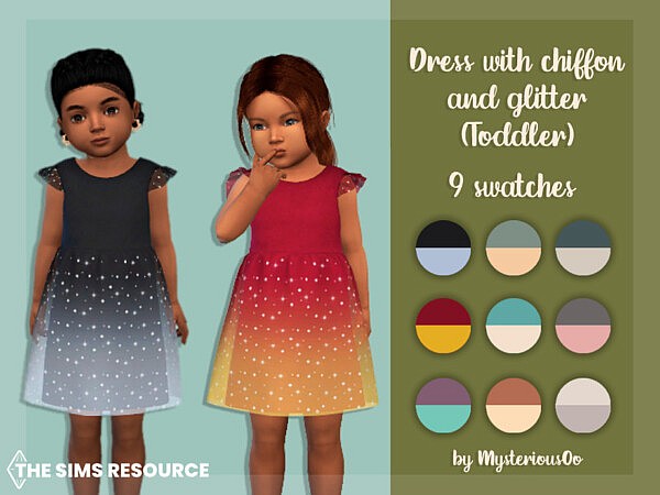 Dress with chiffon and glitter Toddler by MysteriousOo from TSR