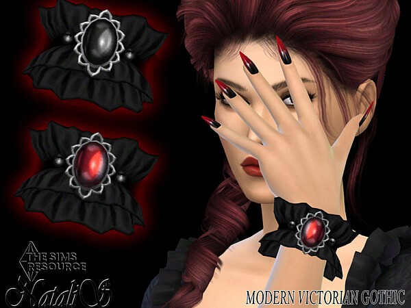Modern Victorian Gothic frill bracelet by NataliS from TSR