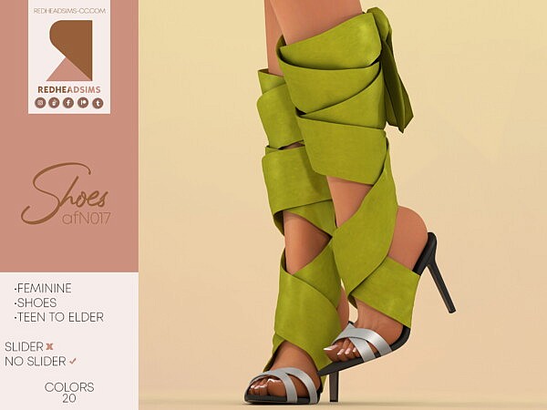AF Shoes N017 from Red Head Sims