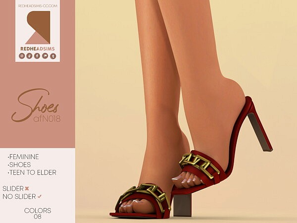 AF Shoes N018 from Red Head Sims