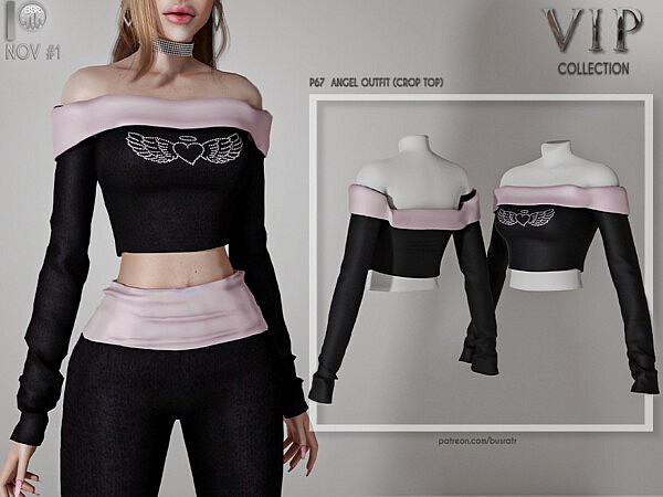 Angel Outfit Crop Top by busra tr from TSR