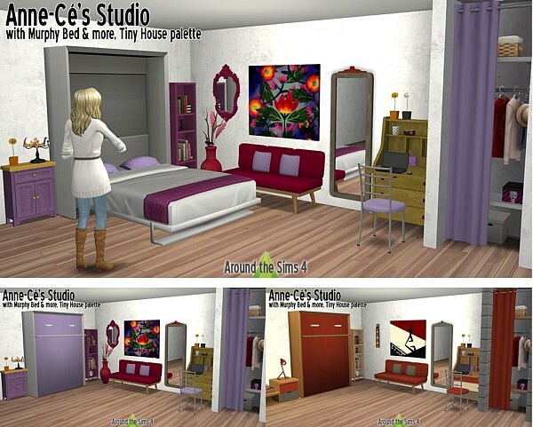 Anne Cés Studio with Murphy bed from Around The Sims 4