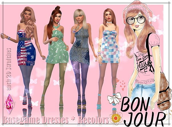 Basegame Dresses from Annett`s Sims 4 Welt