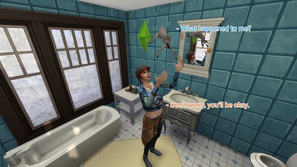 Bathing pet in the sink by Szemoka from Mod The Sims