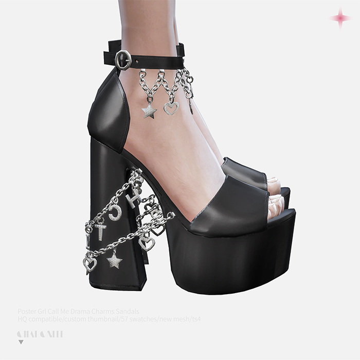 Call Me Drama Charms Sandals from Charonlee